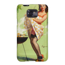 Heiße Grill-Zeit - Retro Pin herauf Mädchen Samsung Galaxy S2 Hülle