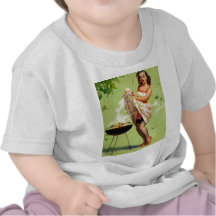 Heiße Grill-Zeit - Retro Pin herauf Mädchen Shirts