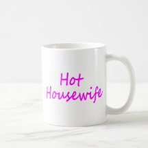 Heiße Hausfrau Kaffee Tassen