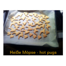 Heiße Möpse - hot pugs Postkarte