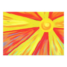 Heiße Sun-Strahlen Einladungskarten