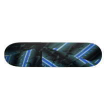 Heißer Frac entwirft durch blauen Strahl Leslie Ha Bedrucktes Skateboard