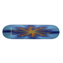 Heißer Frac entwirft durch Leslie Harlow… BlueGold Personalisiertes Skateboard