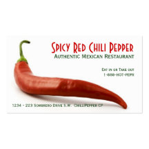 Heißer roter Paprika-Pfeffer Visitenkarten Vorlage