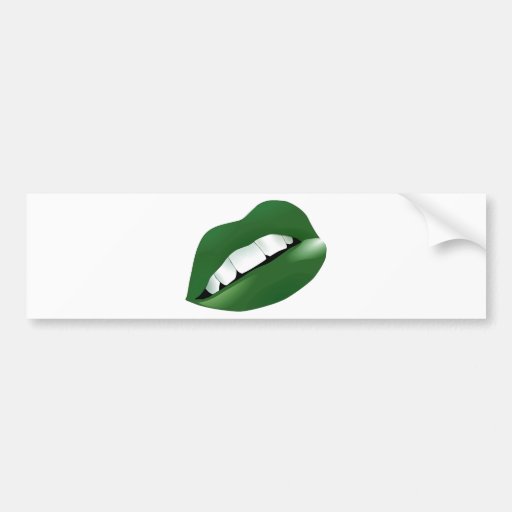 Heißer sexy farbenreicher weiblicher Lippenmund Auto Aufkleber