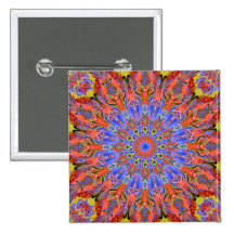 heißer Sommer-Kaleidoskopknopf Buttons