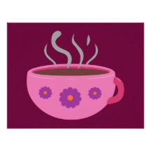 Heißer Tasse Kaffee Personalisierte Ankündigungskarten