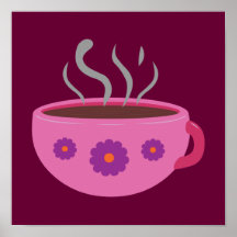 Heißer Tasse Kaffee Plakatdrucke