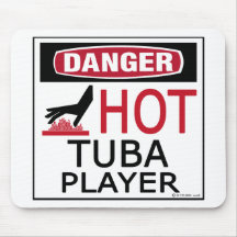 Heißer Tuba-Spieler Mousepads