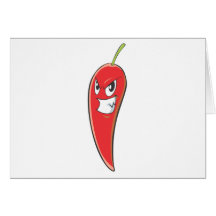 Heißer und würziger roter Chili-Pfeffer Karten