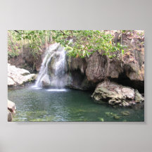 Heißer Wasserfall Plakatdruck