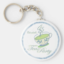 Heißes grüner Tee-Party Keychain Schlüsselanhänger