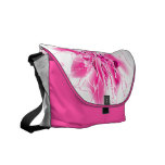 Heißes Rosa-abstrakte Blumen-Bote-Tasche Kuriertaschen