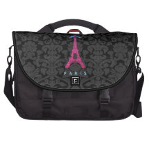 Heißes Rosa-Eiffel-Turm im Imitat-Glitter Laptop Taschen