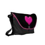 Heißes Rosa-Liebe-Herz Kurier Tasche