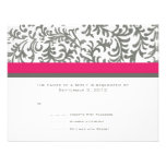 Heißes Rosa-und Grau-Hochzeit UAWG Ankündigung