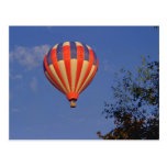 Heißluft-Ballon rot/Blau/Gelb Postkarte