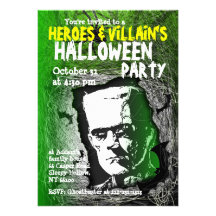 Held-Schuft-Halloween-Party-Einladung