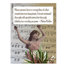 Helen Keller-Zitat-Collagen-Postkarte