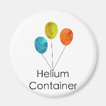 Helium-Behälter-blaues gelbes Rot Kühlschrankmagnete
