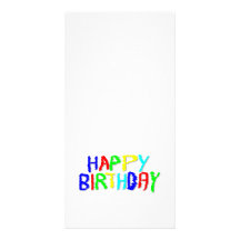 Hell und bunt. Alles Gute zum Geburtstag Photo Karten Vorlage