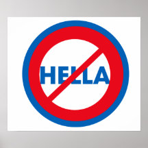 Hella ist nicht ein Wort-Plakat