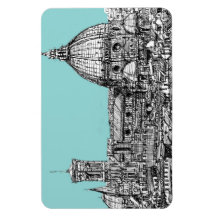 Hellblaue italienische Tinte Flexibler Magnet