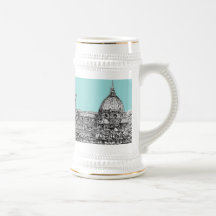 Hellblaue italienische Tinte Kaffeetassen