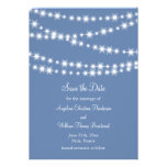 Hellblauer Twinkle beleuchtet Save the Date Personalisierte Einladungen