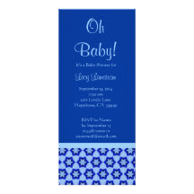 Helle blaue Stern-moderne Jungen-Babyparty V003 Ankündigungen