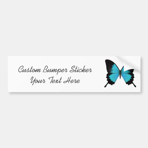Helle blaue u. schwarze Schmetterlings-Vorlagen-Fa Auto Sticker