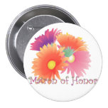 Helle Gänseblümchen-Matrone KRW des Ehrenhochzeits Button