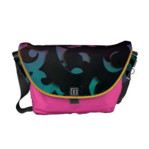 Helle grafische Rickshaw-Bote-Tasche Kurier Tasche