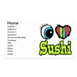 Helle Liebe-Sushi des Augen-Herz-I Visitenkartenvorlagen