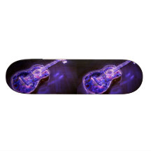 Helle Malerei: Gitarre - Personalisiertes Skateboarddeck