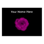 Helle rosa Rose. Schwarzer Hintergrund Visitenkartenvorlagen