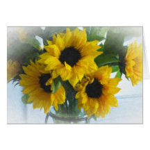 Helle Sonnenblume-Leere Karte