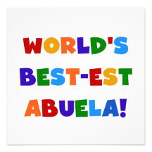 Helle T-Shirts des Gut-est Abuela der Welt Farb Personalisierte Einladungen