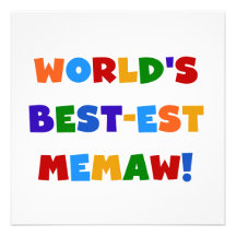 Helle T-Shirts des Gut-est Memaw der Welt Farb Personalisierte Einladungen