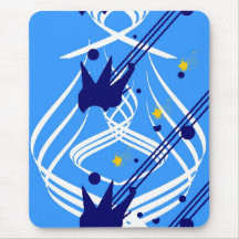 Helle Vektoren auf Baby-Blau Mousepad