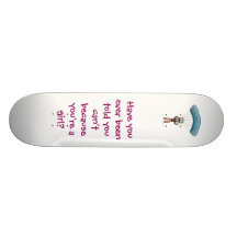 Heller weiblicher Himmel-Taucher Personalisiertes Skateboarddeck