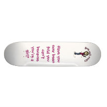 Heller weiblicher Sharpshooter Bedrucktes Skateboard
