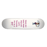 Helles Bass-Gitarren-Mädchen Personalisiertes Skateboard