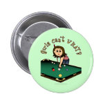 Helles Billard-Mädchen Button