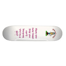 Helles Rasen-Sorgfalt-Mädchen Bedrucktes Skateboard