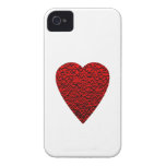 Helles rotes Herz-Bild Case-Mate iPhone 4 Hüllen