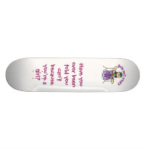 Helles Schlagzeuger-Mädchen Individuelle Skatedecks