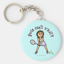 Helles Tennis-Spieler-Mädchen Schlüsselband