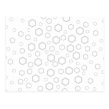 Hellgraue Hexagon-Konturen. Muster Postkarten