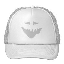 Hellgraues beängstigendes Gesicht. Monster Retrokult Cap
